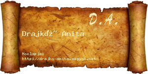 Drajkó Anita névjegykártya