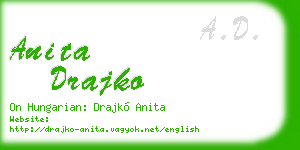 anita drajko business card