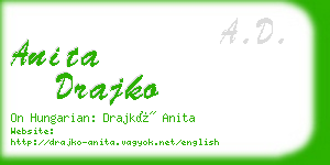 anita drajko business card